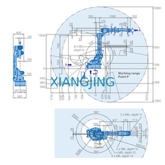 Systèmes et soudeuses industriels d'alimentation de fil de portée de manipulateur de bras de robot de soudure d'axe de YASKAWA AR2010 6 et 12 de charge utile 2010 de kilogramme