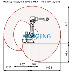 Axe industriel de la charge utile 20Kg 6 d'ABB IRB 2600 manipulant le bras de robot utilisé par robot