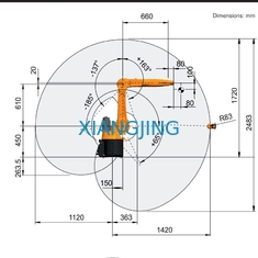 KR10 R1420 a utilisé le rail linéaire de voie de robot de Kuka pour le bras de robot de soudure